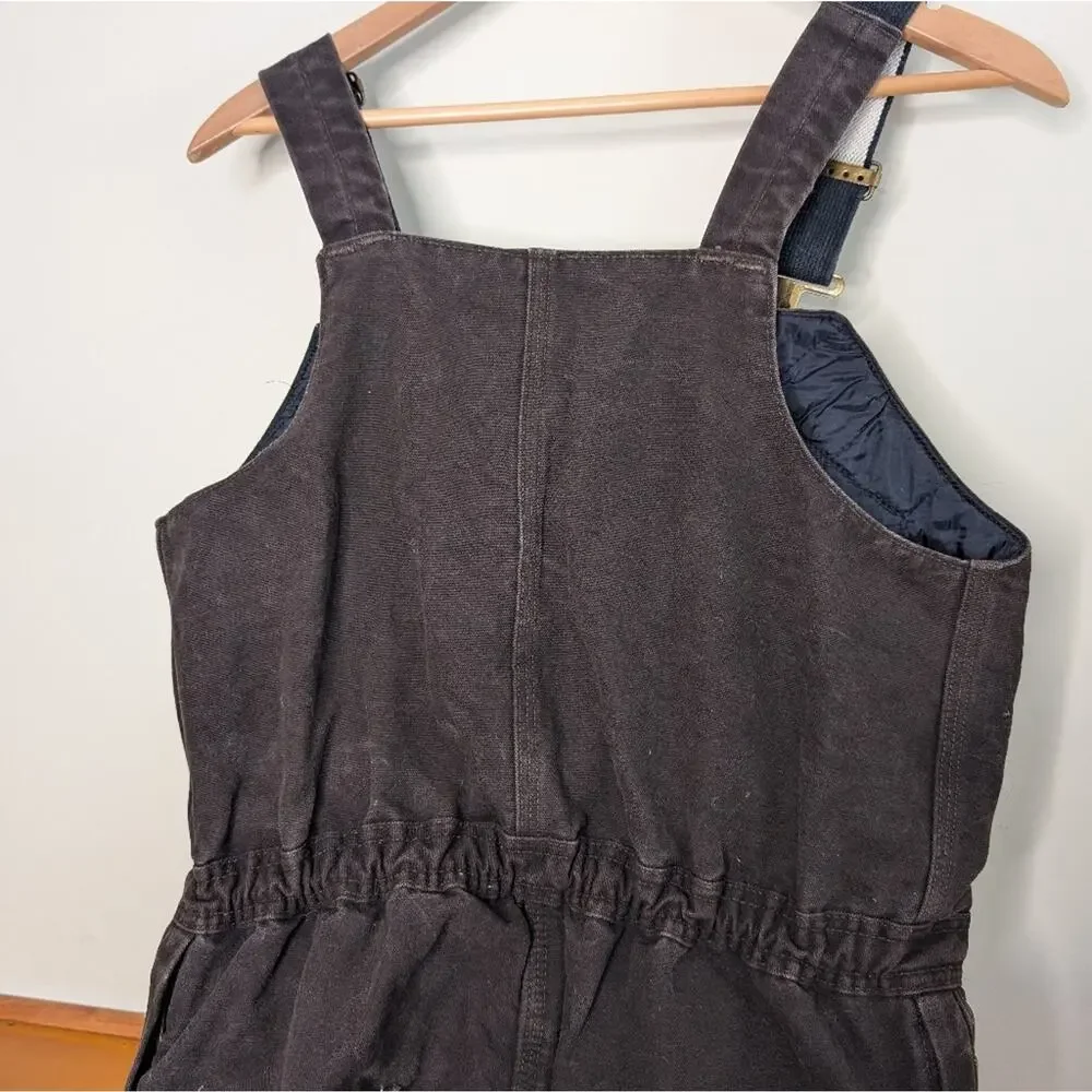 Carhartt Insulated Bib Overalls Brown Duck Canvas Size 8x30 Women - Picture 4 of 9
